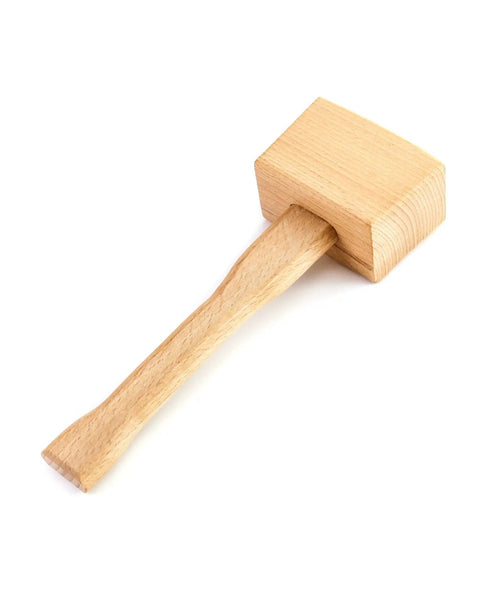 Wooden Mallet 9.5 Inch Beech Hammer For Ice Crushing And Chisels Woodworking Hand Tool Pro Grade Durable Solid Carpenter Tool With Smooth Grip Handle For DIY Projects
