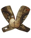 Kickin Steampunk Arm Sleeves Legit Sun Protection Fingerless Garden Gear Lightweight Breathable Sweatproof UV Blocking Arm Covers with gears and cogs design.