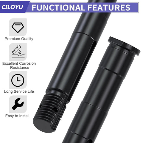Heavy Duty Mini Bike Jackshaft Shaft Kit With 420 Sprocket For Coleman CT200U And Baja Go Kart Quick Swap Premium Steel Build clear view of black steel components