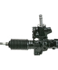 Remanufactured Hydraulic Power Rack And Pinion Steering Assembly With Electric Power Steering fully computer tested, featuring black finish and direct bolt on design.