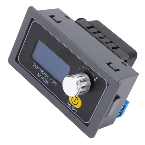 Discharge Capacity Tester For Lithium Ion Batteries, 25W Adjustable Load Module, 5 To 30V Constant Current, Real Time Voltage Current And Power Readouts With Ah And Discharge Time Logging, Ideal For RC LiPo And Power Bank Analysis, black plastic panel with knob