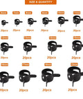350 Piece Spring Hose Clamp Set 6 To 19 Mm Range 65Mn Spring Steel Dacromet Coated Fuel Line Clamps 14 Sizes