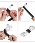 Twenty Pack Reusable Cable Organizer Ties For Earbuds Headphones Chargers And Cables 3 Sizes Assorted Colors Set No Fuss