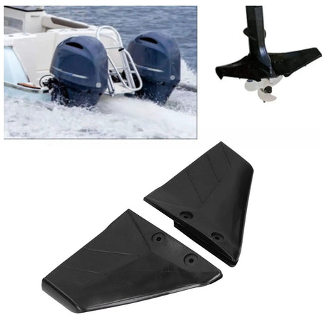 Pro Grade Hydrofoil Stabilizer Fin Set For Outboard Motors 4 To 50HP ABS Plastic Black Durable 2 Pack for marine performance