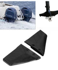 Hydrofoil Stabilizer Fin Set For Outboard Boats 4 To 50 HP Beefed-Up ABS Plastic With Stainless Steel Mounting Hardware 2-Piece
