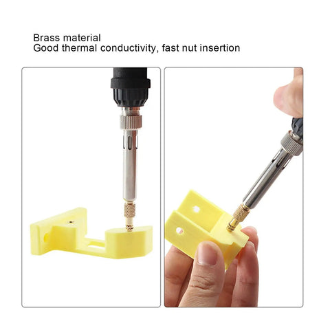 TS100 TS101 Soldering Iron Tips Kit With Brass M2 To M8 Heat Set Inserts Replacement Tips for TS100 and TS101 DIY 3D Printer Hot End