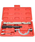 Open red case displaying Petrol Engine Locking Timing Tool Kit 12 16V Chain Alignment Set For Opel 1.0 1.2 1.4.
