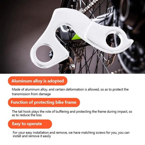Rear Derailleur Hanger For Mountain Bike Aluminum Alloy Dropout Adapter Tail Hook attached to bike frame