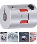 Built To Last High Precision Flexible Coupling 4-16mm Bore For Packaging Machinery Aluminum Alloy Body With Solid Insert Ideal For Stepper Motor And Transmission Systems, aluminum coupling close-up