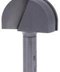 Round Nose Router Bit With 1 Inch Radius And 2 Inch Cutting Diameter For Smooth Curves, Pro Grade Build, 1-1/4 Inch Cutting Length, 1/2 Inch Shank, Carbide Tipped For Precise Sign Making And Detailed Engraving Projects