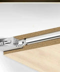 Heavy Duty Hidden Shelf Bracket For Wall Mounts with steel construction shown installed in wooden panel