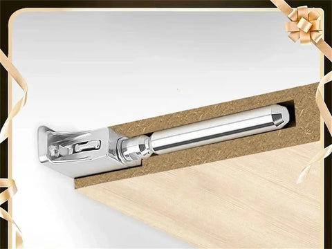 Heavy Duty Hidden Shelf Bracket For Wall Mounts with steel construction shown installed in wooden panel