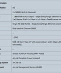 Key features chart of XR60 Dual SIM 5G and WiFi 6 Built Tough Rugged Ethernet Modem and Wireless Router