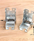 Heavy Duty Galvanized Steel Self Locking Hinge Brackets For Folding Desks And Couches Rock Solid Right Angle Invisible furniture connector brace.