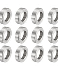12 Piece Stainless Steel Spacer Set 12mm Bore 20mm OD 6mm Length For M12 Screws Bolts And Rods Plain Finish 304 Stainless Steel Construction Heavy Duty Corrosion Resistant Round Metal Spacers, 12-piece set