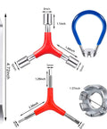 Portable Bicycle Spoke Wrench Set 7 Piece Kit With 8 Way Rim Truing Tool Spoke Keys Rubber Handles Tire Lever for bike repairs