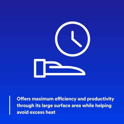 Foam Compounding Pad for Auto Detailing, Single Sided Flat Back With Hook And Loop, 8 Inch Diameter, efficiency symbol, text below