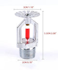 Two Pack Slick Copper Chrome Fire Sprinkler Heads Built Tough With A Quick 1 2 Inch Npt Fit And 155 Degree Fast Response Bulb. Copper chrome sprinkler with red bulb.