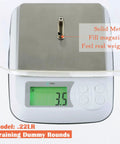 22LR Steel Safety Practice Rounds Action Trainer Dummy Rounds For Dry Fire Training Snap Caps on digital scale