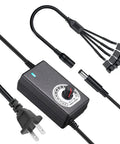 36W 12V PC Fan Power Supply With PWM Speed Controller And Four Way Splitter Cable, adjustable output for cooling solutions