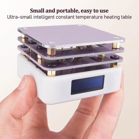 65W Mini Hot Plate Soldering Station For SMD Preheating And Desoldering with LED display in hand