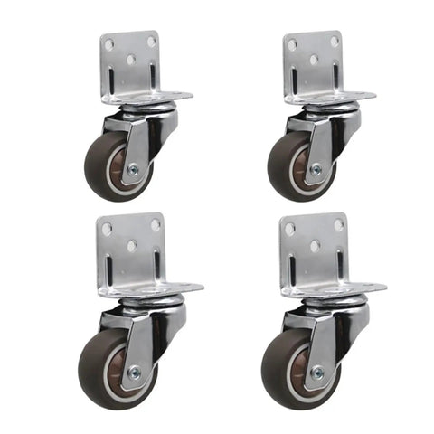 4 Pack Universal Swivel Casters Heavy Duty Furniture Wheels Castors Silent Trolley Wheels For Cart Dolly Table Cabinet And Heavy Load Move