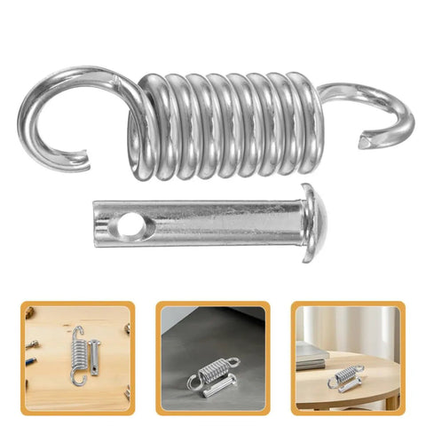 Heavy Duty Hanging Chair Spring Pin Kit With Precision Spring Steel Quick Install And Movement Reduction For Balcony Outdoor Hammocks 2 Pack Set For Smooth Swings And Long Lasting Durability, spring hook and pin