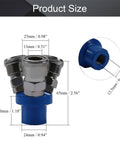 Three Pack One Half Inch Thread Three Way Manifold Block Splitter Quick Connect Air Hose Splitter Coupler size diagram