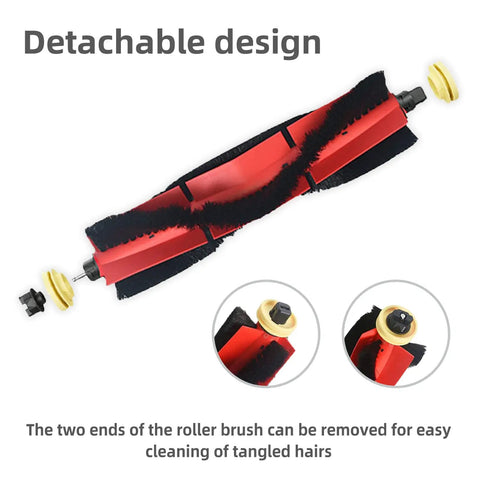 Detachable roller brush from All In One Replacement Spare Parts Kit For S4 S4 Max S5 S5 Max S6 S6 MaxV E4 E5 Robovac Not For Q5