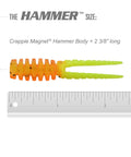 Crappie Magnet® Hammer Body 2 3/8 inch from Hammer Crappie Fishing Kit, 52 Piece Bait Set With Durable Soft Plastic Lures