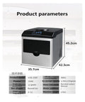 Plug And Play Countertop Ice Maker Delivers Quick Freeze Bullet Cubes With Thirty Kilos Daily Output And Solid Storage, 45.2cm height.