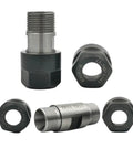 Heavy Duty Tool Holder For DIY Motor Shaft Column Spindle includes steel ER11A nuts and clamping adaptors for CNC cutting.