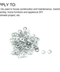 Heavy Duty Three Sixteenth Inch Split Lock Washers 100 Pack Zinc Plated Carbon Steel Spring Gaskets For Household Projects DIY Furniture And Appliance Maintenance - washers spread on surface