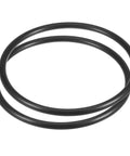 2 Pcs Universal Sewing Machine Motor Stretch Belt Set 487mm Perimeter 19 Inch 8.6mm Thick Pro Grade For Smooth Power Transmission And Durable Nitrile Rubber Wear Resistant Performance For Motor Seal Repair, showing two black rubber belts.