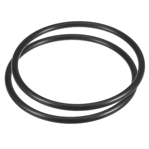 2 Pcs Universal Sewing Machine Motor Stretch Belt Set 487mm Perimeter 19 Inch 8.6mm Thick Pro Grade For Smooth Power Transmission And Durable Nitrile Rubber Wear Resistant Performance For Motor Seal Repair, showing two black rubber belts.