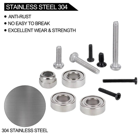 Axial SCX30 1 To 30 RC Car Stainless Steel Screw Set 120 Pcs With Storage Box Repair Tools Upgrade Parts For Durable Chassis Fastening And Corrosion Resistant RC Car Repairs, 304 steel screws