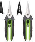 Two Pack Garden Pruning Shears With Sheath 6.5 Inch Small Hand Pruners Snips Clippers Spring Loaded Comfort Grip Tiny But Mighty Precision