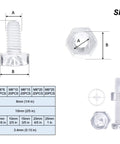 Lightweight Acrylic Screws And Nuts M6 Metric Hardware Kit measuring different lengths 8 to 25mm for DIY projects