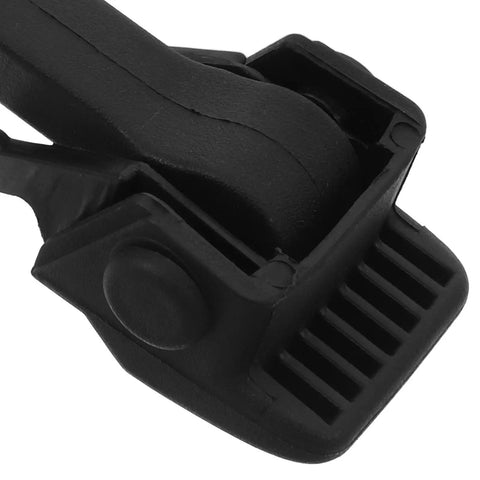 Close-up view of Heavy Duty Black Rubber Toggle Latch For Truck Tool Box With Spring Catch Seal Keeps Gear Safe From Dust And Rain For Outdoor Mods.