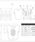 Technical drawing of No Soldering Needed DB25 Male And Female Serial Adapters Kit with specifications and dimensions.
