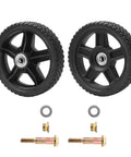 8 Inch Lawn Mower Wheel Kit For Push Mower Set Of 2 With Bolts And Nuts Bore Half Inch Spoke Hole One And A Quarter Inch