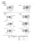 Diagram of Top Shelf Rotary Pneumatic Actuator Cylinder with dimensions, showing 90 to 180 degree rotation possibilities.