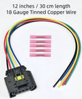 Dodge Fuel Pump Connector Pigtail Harness Plug N Play 5 Pin 12 Inch 18 Gauge Tinned Copper Wire Replacement For Challenger Charger Magnum 2005-2023 And Chrysler 300 2005-2023 72182609365 with heat shrink connectors.