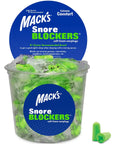 Snore Blockers Soft Foam Earplugs 100 Pairs in a Tub Individually Wrapped High NRR 32 dB SNR 37 dB For Deep Sleep Snoring Travel
