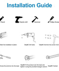 Installation guide for Spacious Dual Arm Swinging Towel Bar Offering Effortless 180 Degree Pivot Wall Mount Design.