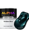 Hella Smooth Vibrant Blue Automotive Base Coating Paint Gallon Kit Includes Fast Blend Medium Reducer Added For Ready To Spray with sample card.