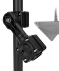 Zero Degree Transducer Mount For Trolling Motor Shaft Or Poles 1.1 To 1.38 Inch LVS32 Compatible, black ratcheting tilt mount