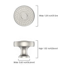 10 Pack Brushed Satin Nickel Cabinet Knobs and Nickel Cabinet Pulls Zinc Hardware for Kitchen Cabinets and Dresser Drawers No Fuss Easy Install Durable Finish for Cabinets Vanities and Drawer Fronts, 1.24 inch round