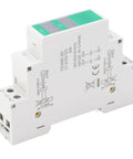 DC Voltmeter With 3 Digit LED Display 11 To 310V Plug And Play DIN Rail Mount Voltage Meter, side view on 35mm rail