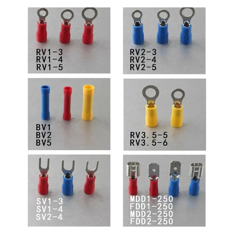 Premium 1300PCS Insulated Cable Connector Kit With Crimp Spade Butt Ring Fork Set And Roll Terminals Assorted Electrical Wire Lugs For All Your DIY Projects And Quick Repairs Around The House, assorted insulated ring and fork terminals